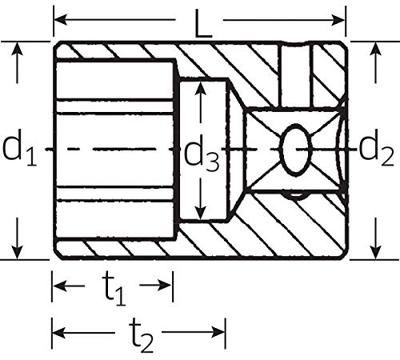 Stahlwille 40 3 01010003 Zeskant Dopsleutelinzetstuk 1/4 (6.3 mm)