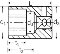 Stahlwille 40 3 01010003 Zeskant Dopsleutelinzetstuk 1/4 (6.3 mm) - thumbnail