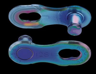 KMC verbindingsschakel connector 12nr aurora blue 2pcs/card