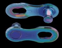 KMC verbindingsschakel connector 12nr aurora blue 2pcs/card - thumbnail