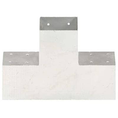 VidaXL Paalverbindingen 4 st x-vorm 101x101 mm gegalvaniseerd metaal
