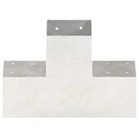 VidaXL Paalverbindingen 4 st x-vorm 101x101 mm gegalvaniseerd metaal - thumbnail