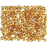 Creativ Company Rocailles, d 3 mm, afm 8/0, gatgrootte 0,6-1,0 mm, goud, 25 gr/ 1 doos - thumbnail