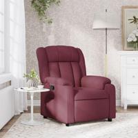 Fauteuil verstelbaar stof wijnrood - thumbnail