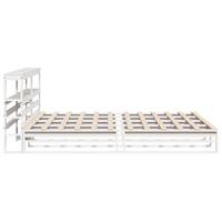 Bedframe zonder matras massief grenenhout wit 200x200 cm - thumbnail