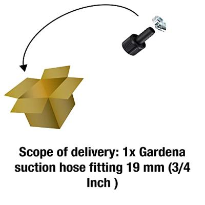 Gardena Aansluitstuk 19mm 3/4" - Vacuümbestendige Koppeling voor Tuinslang/Pomp - Inclusief Slangklem - thumbnail