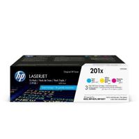 HP 201X pack 3 originele cyaan / magenta / gele high-yield LaserJet toners (CF253XM) voor HP Color LaserJet Pro M252 / M274 / M277 - thumbnail