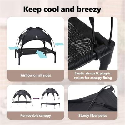 VidaXL Hondenbed zwart 71 x 64 x 71 cm staal