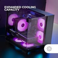 ATX Semi-toren BehuizingMars Gaming MCVISIONM Zwart - thumbnail