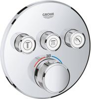 GROHE Grohtherm SmartControl inbouwkraan thermostatisch met omstel voor 3 functies rond chroom 29121000 - thumbnail