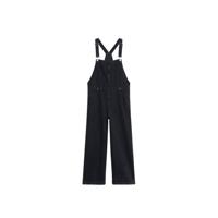 Mango high waist wide leg tuinbroek antraciet - thumbnail