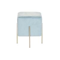 Voetensteun DKD Home Decor Gouden Metaal Hemelsblauw (34 x 34 x 40 cm) - thumbnail