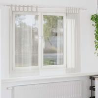 Voile Gordijn met gordijnen 2 pcs Crème 175 x 140 cm Polyester - thumbnail