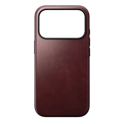 Nomad Modern Leather Case iPhone 17 Pro Burgundy Horween