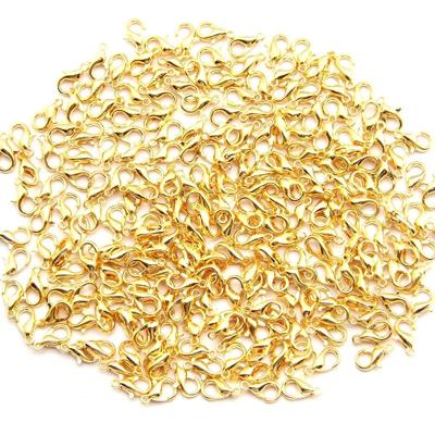 1000 stuks 12mm DIY Sieraden accessoires kwalitatief hoogwaardige legering kreeft Claw(Gold)