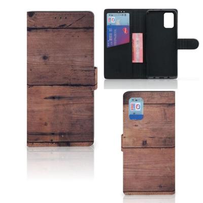Samsung Galaxy A02s | M02s | Book Style Case | Old Wood