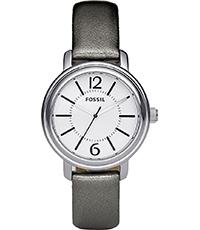 Horlogeband Fossil ES2706 Leder Grijs 14mm Horlogeband Fossil ES2706 Leder Grijs 14mm