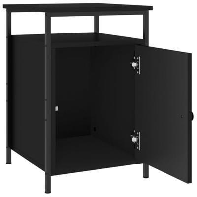 Nachtkastjes 2 st 40x42x60 cm bewerkt hout zwart