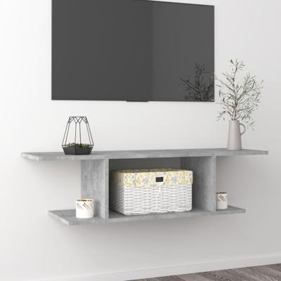 VidaXL Tv-wandmeubel 103x30x26,5 cm betongrijs VidaXL Tv-wandmeubel 103x30x26,5 cm betongrijs