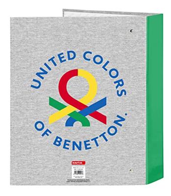 Ringmap Benetton Pop Grijs A4 (27 x 33 x 6 cm)