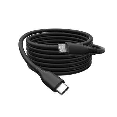 Digitus AK-600110-005-S USB-kabel USB 2.0 Apple Lightning stekker, USB-C stekker 0.50 m Zwart Flexibel, Zeer flexibel, Met USB, Silicone, Uitstekende