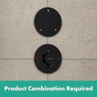 Hansgrohe ShowerSelect Comfort S stopkraan inbouw voor 3 functies, mat zwart - thumbnail