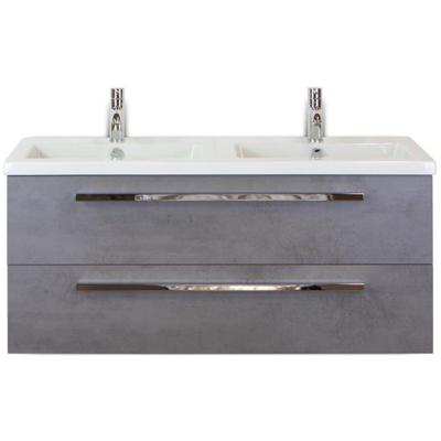 Seville Badmeubelset 120 cm - 2 Laden Beton Antraciet - Wastafel Djazz Dubbel