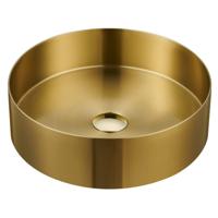 Waskom Sapho Aurum Rond 38 x 11 cm RVS Mat Goud Sapho - thumbnail