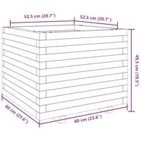 VidaXL Plantenbak 60x60x49,5 cm massief grenenhout wasbruin - thumbnail