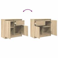 Dressoir met lade 71x35x65 cm spaanplaat sonoma eikenkleurig - thumbnail