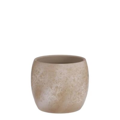 Mica Decorations Bloempot - creme - mat - keramiek - 24 x 22 cm