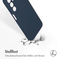 Accezz Liquid Silicone Backcover Samsung Galaxy A25 Telefoonhoesje Blauw - thumbnail