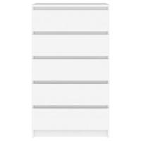 Ladekast 60x36x103 cm bewerkt hout wit - thumbnail