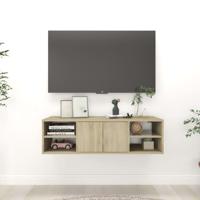 Wandschap 102x30x29 cm bewerkt hout sonoma eikenkleurig - thumbnail