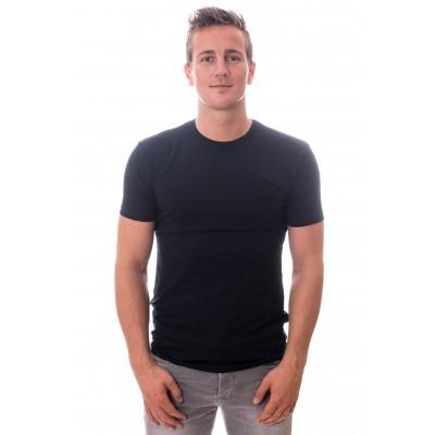 Claesens T-shirt O-hals stretch 2-pack blauw