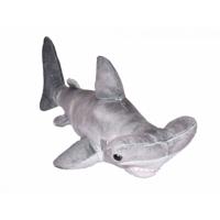 Wild Republic knuffel hamerhaai junior 30 cm pluche grijs - thumbnail