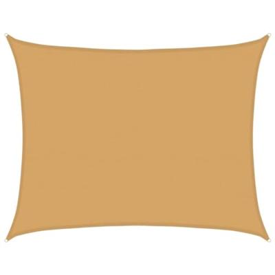 VidaXL Zonnezeil 160 g/m² rechthoekig 6x7 m hdpe zandkleurig