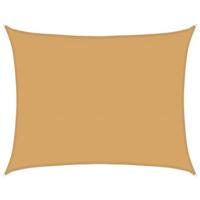 VidaXL Zonnezeil 160 g/m² rechthoekig 6x7 m hdpe zandkleurig - thumbnail