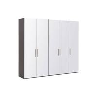 Goossens Kledingkast Easy Storage Ddk, Kledingkast 253 cm breed, 220 cm hoog, 5x glas draaideur - thumbnail