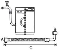 Cornat Wasmachine-Toevoerslang 90Bar 3M00 - T357203 - thumbnail