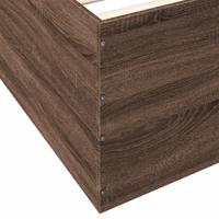 Bedframe bewerkt hout bruin eikenkleur 75x190 cm - thumbnail