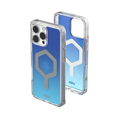 Urban Armor Gear Plyo Backcover Apple iPhone 16 Pro Max Blauw, Transparant Inductieve lading, MagSafe compatible, Stootbestendig
