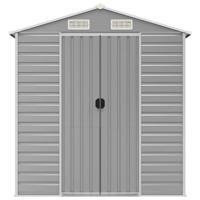 Tuinschuur 191x555x198 cm gegalvaniseerd staal lichtgrijs - thumbnail