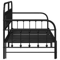 Bedframe voor een daybed met hoofdeinde Zwart 90 x 190 cm Staal - thumbnail