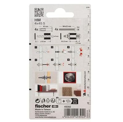 Fischer 049392 HM 4 x 46 S K NV Hollewandplug 46 mm 1 set(s)