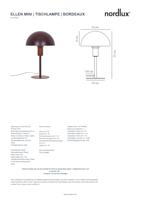 Nordlux Design tafellampEllen rood - 2213745002 - thumbnail