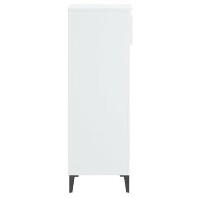 VidaXL Schoenenrek 40x36x105 cm bewerkt hout hoogglans wit