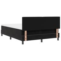 Boxspringbed met Matras met matras Zwart 140 x 200 cm Stof - thumbnail