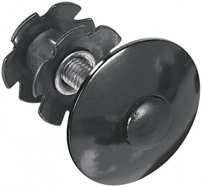 A-head star nut met top kap 1 1/8", zwart