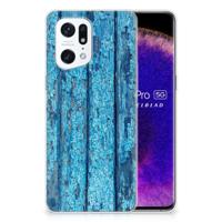 OPPO Find X5 Pro | Bumper Hoesje | Wood Blue - thumbnail